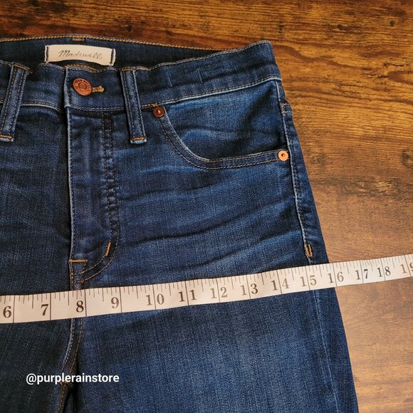 Madewell Jeans 28 Skinny 9" High Rise Creston Wash J4624 Tummy Control Slimming - Picture 8 of 12
